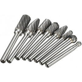 EsportsMJJ 8pcs Carbide Rotary Burr Set 1/4 Inch Shank File Power Tool