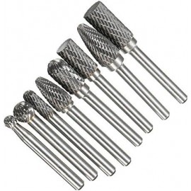 EsportsMJJ 8pcs Carbide Rotary Burr Set 1/4 Inch Shank File Power Tool