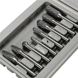 EsportsMJJ 8pcs Carbide Rotary Burr Set 1/4 Inch Shank File Power Tool