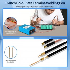5000W Mini Battery Spot Welder, Portable Spot Welder Machine DIY Kit for 18650 Battery Pack Welding Tools, Adjustable Battery Welding Soldering Machine with Nickel Strip and Spot Welding Pen