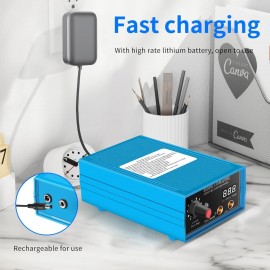 5000W Mini Battery Spot Welder, Portable Spot Welder Machine DIY Kit for 18650 Battery Pack Welding Tools, Adjustable Battery Welding Soldering Machine with Nickel Strip and Spot Welding Pen