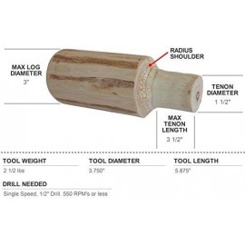 Lumberjack Tools HSBK1 Home Log Tenon Cutter Kit, Red, UNT