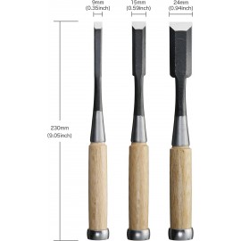 SHINTARO Authentic Japanese Chisel Set of 3
