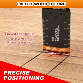 Oscillating Saw Blades,AMZWEL 30 Packs Arc Edge Multitool Blades for Drywall Tools,Oscillating Blades with Titanium,Bi-Metal for Wood/Metal/Plastic Kits Fit Dewalt Milwaukee Ryobi…