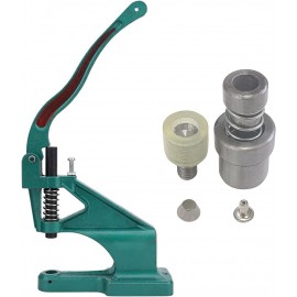 WedDecor Universal Green Hand Press Machine with 10mm Mushroom Studs Installation Dies Tool, Grommet Machine Rivet Tool for DIY Projects Kids Wear Repair Clothing Fabric Designing & Leathercraft