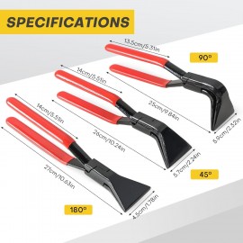 Acymner 3-Piece Sheet Metal Bending Pliers Set | Hand Seamers for Roofers, Plumbers, and Metal Processing Straight, 45° & 90° Metal Bender Tools