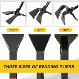 Acymner 3-Piece Sheet Metal Bending Pliers Set | Hand Seamers for Roofers, Plumbers, and Metal Processing Straight, 45° & 90° Metal Bender Tools