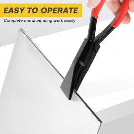 Acymner 3-Piece Sheet Metal Bending Pliers Set | Hand Seamers for Roofers, Plumbers, and Metal Processing Straight, 45° & 90° Metal Bender Tools