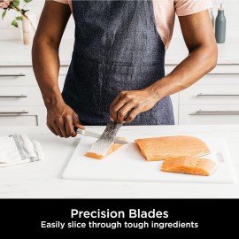 Ninja Foodi StaySharp Knife Block with Integrated Sharpener, 5-Piece Knife Set includes Chef Knife, Bread Knife, Slicing Knife, Utility Knife, Paring Knife, Stainless Steel K32005UK