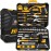 Hi-Spec 122-Piece Metric Auto Mechanics Tool Kit Set. Perfect for Car, Bike Repair & Maintenance. Comprehensive Hand Tool Set