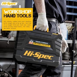 Hi-Spec 122-Piece Metric Auto Mechanics Tool Kit Set. Perfect for Car, Bike Repair & Maintenance. Comprehensive Hand Tool Set