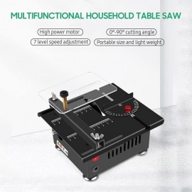 Portable Table Saws for Woodworking, 100W Multi-Functional Desktop Electric Cutter with Adjustable Speed & Angle, 16MM Cutting Depth, Flexible Shaft, for Wood, Plastic, Acrylic Cutting