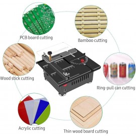 Portable Table Saws for Woodworking, 100W Multi-Functional Desktop Electric Cutter with Adjustable Speed & Angle, 16MM Cutting Depth, Flexible Shaft, for Wood, Plastic, Acrylic Cutting