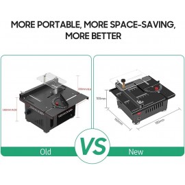 Portable Table Saws for Woodworking, 100W Multi-Functional Desktop Electric Cutter with Adjustable Speed & Angle, 16MM Cutting Depth, Flexible Shaft, for Wood, Plastic, Acrylic Cutting