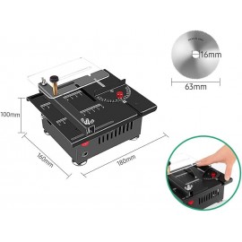 Portable Table Saws for Woodworking, 100W Multi-Functional Desktop Electric Cutter with Adjustable Speed & Angle, 16MM Cutting Depth, Flexible Shaft, for Wood, Plastic, Acrylic Cutting