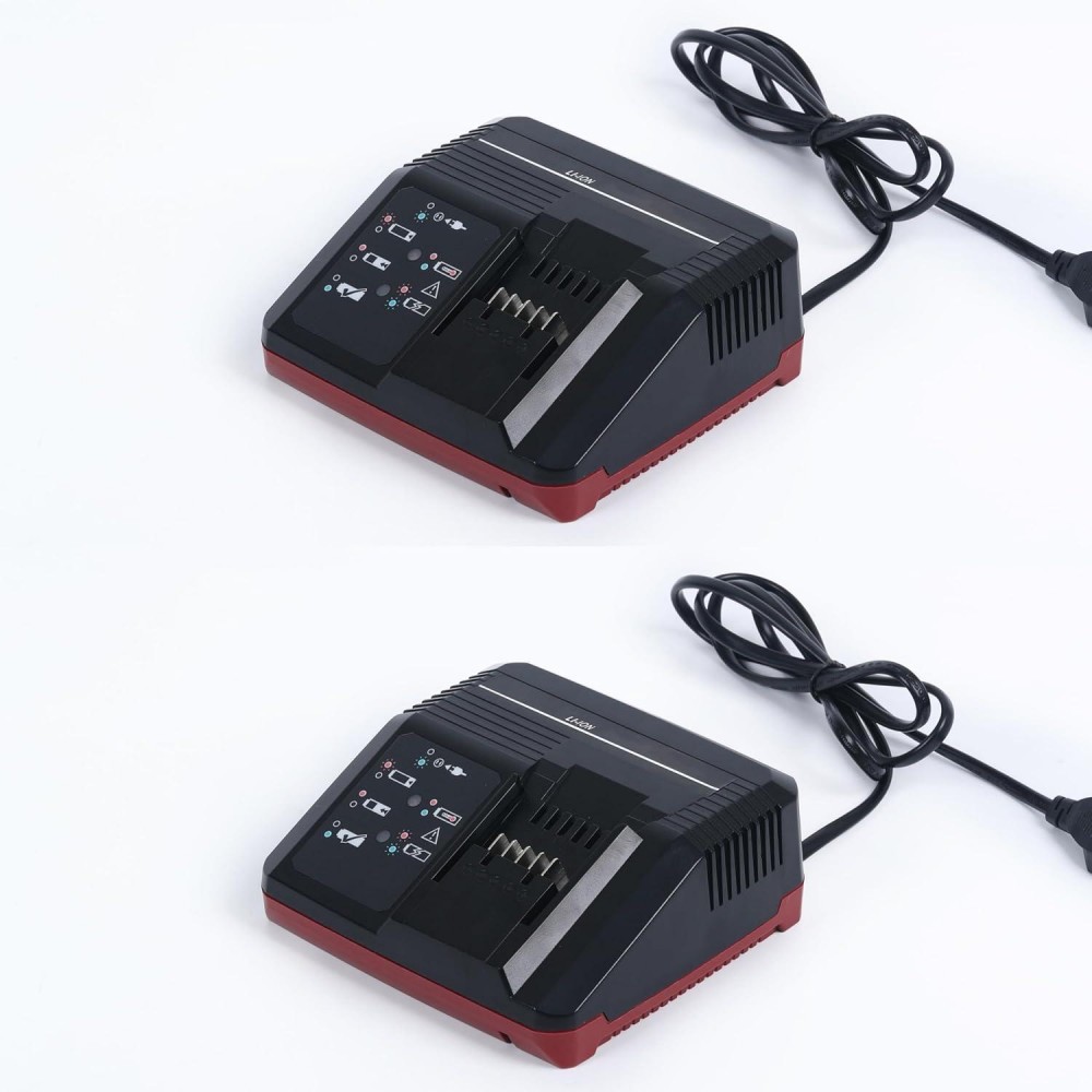 Two Packs 21V 3 Amps Replacement Li-Ion Fast Charger Compatible with EinHell 18V Cordless Power Tools and Lithium-Ion Batteries