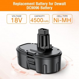 3.7Ah 18V DC9096 DC9098 Replacement Battery Compatible with Dewalt 18V XRP DC9098 DC9099 DW9095 DW9096 DW9098 DE9038 Cordless Power Tools Battery-2Packs