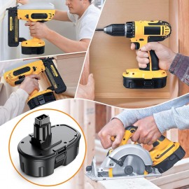 3.7Ah 18V DC9096 DC9098 Replacement Battery Compatible with Dewalt 18V XRP DC9098 DC9099 DW9095 DW9096 DW9098 DE9038 Cordless Power Tools Battery-2Packs