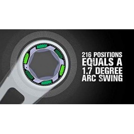 SK Hand Tool 80019 12 Piece X-Frame 6 Point Metric Fractional Combination Steel Ratcheting Wrench Set, Chrome, 1.7° Arc Swing, 216 Positions, Made in America