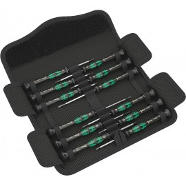 Wera 05347107001 Kraftform Kompakt VDE 60 i/62 i/65 Changeable Blade - Silver (18-Piece) & 73675 Kraftform Micro Precision Screwdriver Set, 12 Pieces