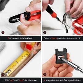 Sundpey Home Tool Kit 300-Pcs - Household Auto Repair Tool Set - Complete General Hand Tool Kits for Handyman & Precision Screwdriver Set & Wire Stripper & Metric Hex Key & Tool box Case for Men Women