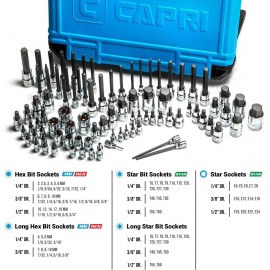Capri Tools Master Bit Socket Set, Advanced Series, 88-Piece (30500-88MS)