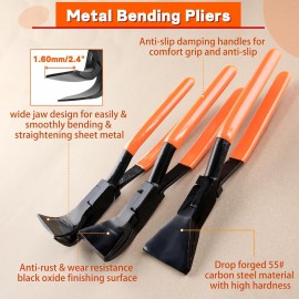 SPEEDWOX 3PCS Hand Seamers Sheet Metal Tools Set Sheet Metal Bender 45°90°180° Metal Roofing Tools Sheet Metal Break Dobladoras De Metal para Roofing for Bending HVAC, Roof Windows and Doors
