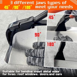 SPEEDWOX 3PCS Hand Seamers Sheet Metal Tools Set Sheet Metal Bender 45°90°180° Metal Roofing Tools Sheet Metal Break Dobladoras De Metal para Roofing for Bending HVAC, Roof Windows and Doors