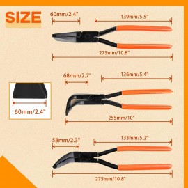SPEEDWOX 3PCS Hand Seamers Sheet Metal Tools Set Sheet Metal Bender 45°90°180° Metal Roofing Tools Sheet Metal Break Dobladoras De Metal para Roofing for Bending HVAC, Roof Windows and Doors