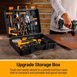 Cordless Drill Tool Kit Set: DEKO 20V Power Drill Tool Box with Battery Electric Drill Driver for Men Home Hand Repair Basic Toolbox Tools Sets Drills Case