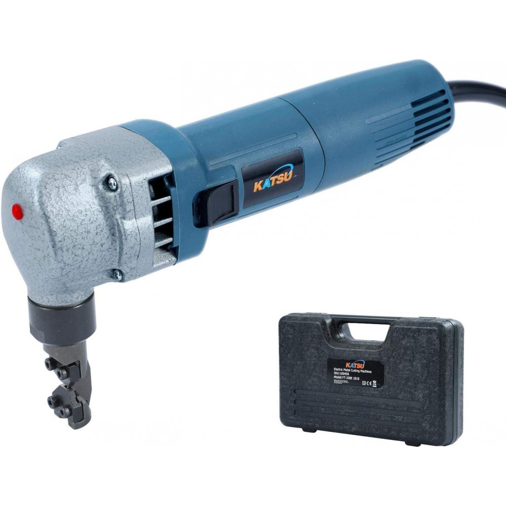 KATSU Electric Nibbler, 380W Industrial Quality Copper Aluminium Stainless Steel Sheet Metal Cutter Snip Shears Scissor Cuts 1.8mm Steel Plates 100458