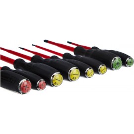 Intercable AO1714 Set of 8 Screwdrivers with F1 Scissors, Red