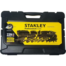 STANLEY Professional Grade Black Chrome NEW Mechanics Tool Set (Socket Set-229 pieces)