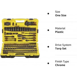 STANLEY Professional Grade Black Chrome NEW Mechanics Tool Set (Socket Set-229 pieces)