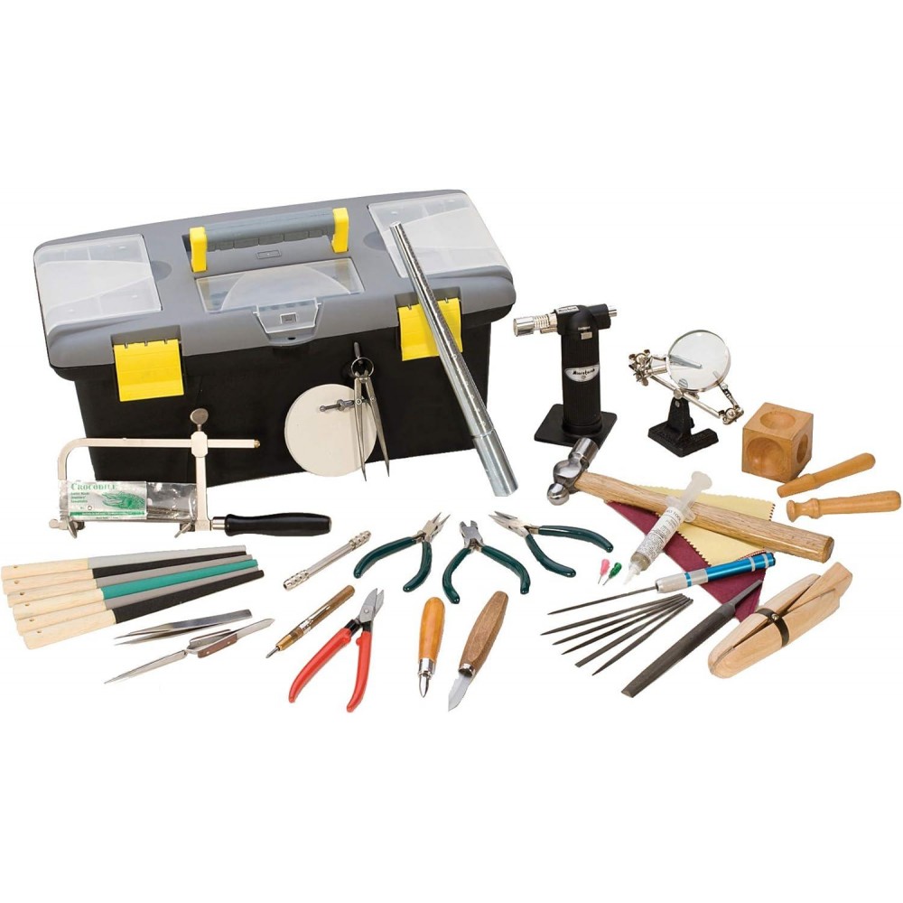 Eurotool Jeweler's Hand Tool Set, Includes 26 Tools and Storage Box
