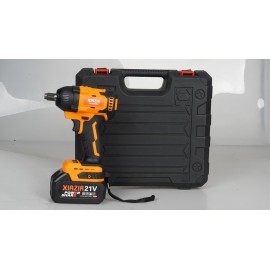 Cordless Impact Wrench, 1/2 Impact Gun, 21V Power Impact Driver, Max Torque 369ft-lbs(500N.m) Brushless Motor Electric Wrench with 4.0Ah Battery Rechargeable (500N.m)