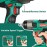 Impact Wrench, 18V 4.0Ah Battery, HYCHIKA Cordless Impact Driver 350Nm, 3000IPM Impact Frequency, 3pcs Sockets for 17/19/21mm, Adapter for 10mm Mandrel