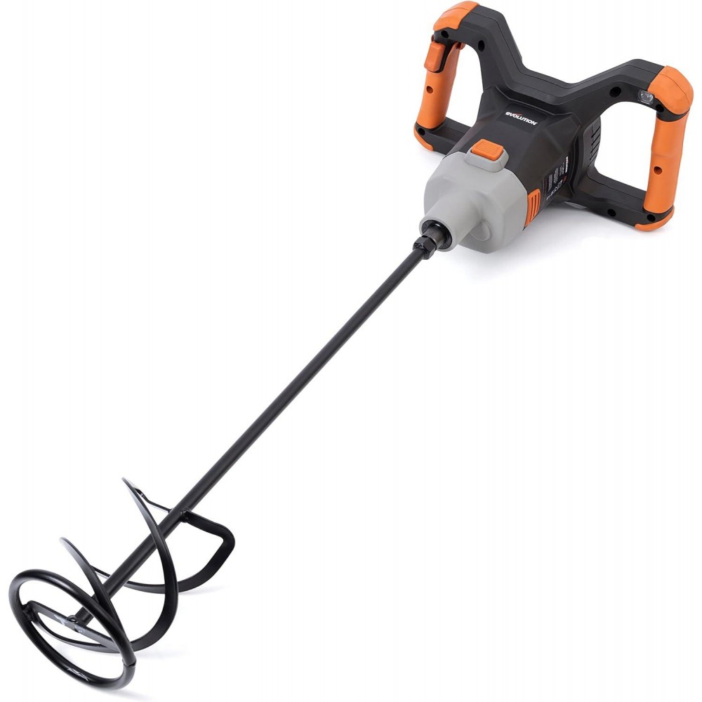 Evolution Power Tools R120MXR-LI (Bare) Cordless Paddle Mixer, Portable, Paddle Included (Perfect for Plaster, Paint, Mortar, Cement) - Battery Not Included
