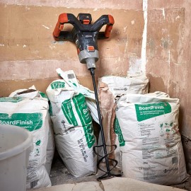 Evolution Power Tools R120MXR-LI (Bare) Cordless Paddle Mixer, Portable, Paddle Included (Perfect for Plaster, Paint, Mortar, Cement) - Battery Not Included
