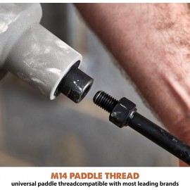 Evolution Power Tools R120MXR-LI (Bare) Cordless Paddle Mixer, Portable, Paddle Included (Perfect for Plaster, Paint, Mortar, Cement) - Battery Not Included