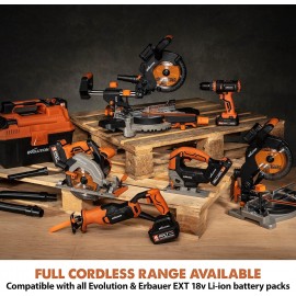 Evolution Power Tools R120MXR-LI (Bare) Cordless Paddle Mixer, Portable, Paddle Included (Perfect for Plaster, Paint, Mortar, Cement) - Battery Not Included