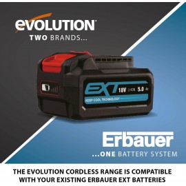 Evolution Power Tools R120MXR-LI (Bare) Cordless Paddle Mixer, Portable, Paddle Included (Perfect for Plaster, Paint, Mortar, Cement) - Battery Not Included