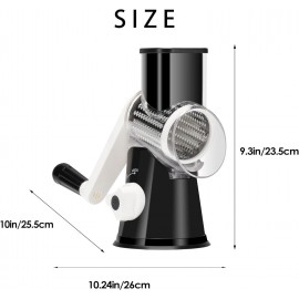 Ourokhome Rotary Cheese Grater Vegetable Slicer - Rotary Round Drum Gr