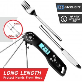 DOQAUS Digital Meat Thermometer, Instant Read Food Thermometer with Ba