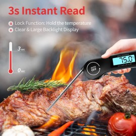 DOQAUS Digital Meat Thermometer, Instant Read Food Thermometer with Ba