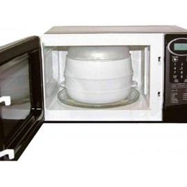 True Face 2 Tier Microwave steamer Steam Cooker Pot Vegetable Pasta Ri
