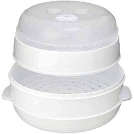 True Face 2 Tier Microwave steamer Steam Cooker Pot Vegetable Pasta Ri