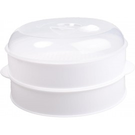 True Face 2 Tier Microwave steamer Steam Cooker Pot Vegetable Pasta Ri