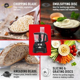 Tefal 8in1 Double Force Pro Food Processor & Blender, 3L Bowl, 2L Jug,