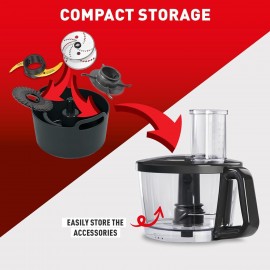 Tefal 8in1 Double Force Pro Food Processor & Blender, 3L Bowl, 2L Jug,